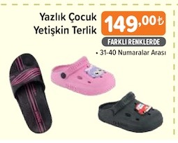 Yazlık Çocuk Yetişkin Terlik