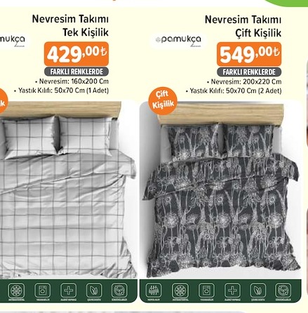 Pamukça Nevresim Tek Kişilik