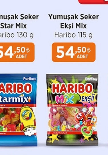Haribo Yumuşak Şeker Ekşi Mix 115 G