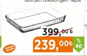 Borcam Dikdörtgen Tepsi