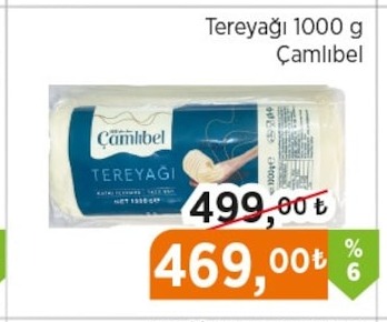 Çamlıbel Tereyağı 1000G