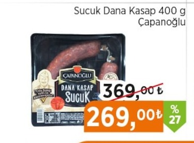 Çapanoğlu Sucuk Dana Kasap 400G