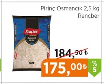 Pirinc Osmancik 2,5 Kg