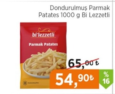 Bi' Lezzetli Parmak Patates 1000G