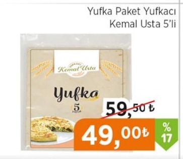 Kemal Usta Yufka Paketi 5'Li