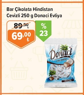 Bar Çikolata Hindistan Cevizli 250 G