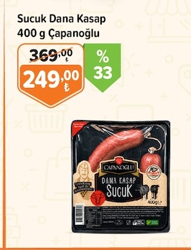 Çapanoğlu Sucuk Dana Kasap 400G