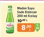 Maden Suyu Sade Erzincan 200 Ml Kızılay