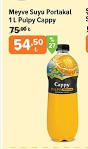 Cappy Pulpy Portakal Suyu 1L