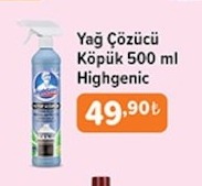 Yağ Çözücü Köpük 500 Ml Highgenic