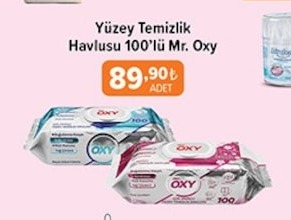 Yüzey Temizlik Havlusu 100'Lü Mr. Oxy