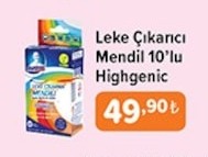 Leke Çıkarıcı Mendil 10'Lu Highgenic