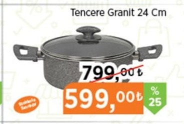 Tencere Granit 24 Cm