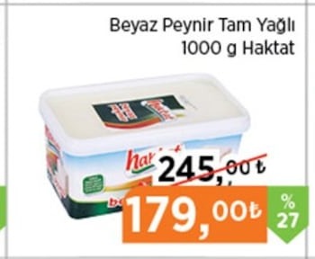 Haktat Beyaz Peynir Tam Yagli 1000G