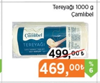Çamlıbel Tereyağı 1000G