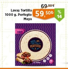 Lavaş Tortilla 1000G Perfecto Maya