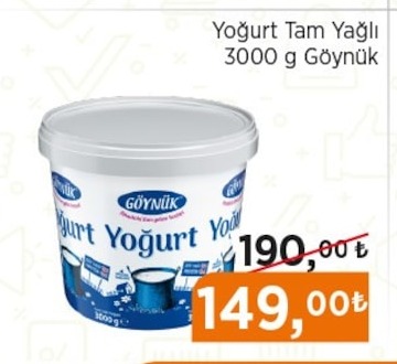 Goynuk Yogurt Tam Yagli 3000 G