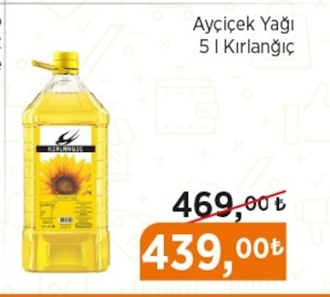 Kırlangıç Ayçiçek Yağı 5L