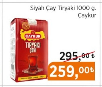 Çaykur Siyah Çay Tiriyaki 1000G