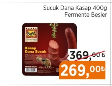Sucuk Dana Kasap 400G Fermente Beşler