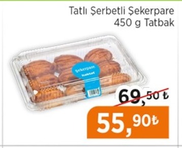 Tatlı Şerbetli Sekerpare 450 G Tatbak