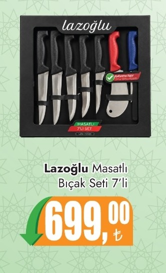 Lazoğlu Masatlı Bıçak Seti 7'Li