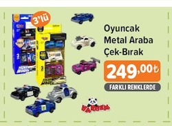 Oyuncak Metal Araba Çek Bırak 3'Lü