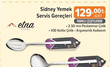 Sidney Yemek Servis Gereçleri