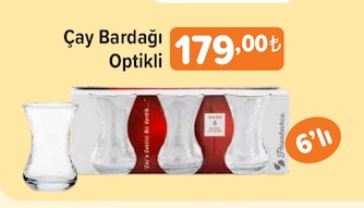 Çay Bardağı Optikli 6'Lı