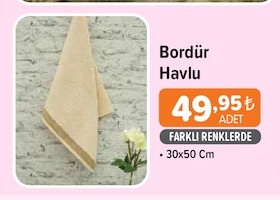 Bordür Havlu 30X50 Cm