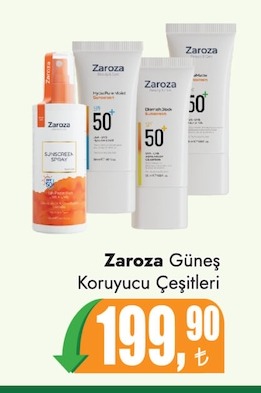 Zaroza Güneş Koruyucu Çeşitleri