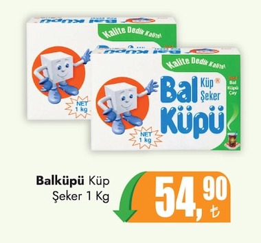 Balküpü Küp Şeker 1 Kg
