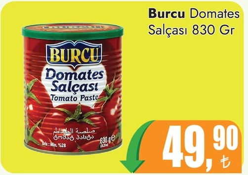 Burcu Domates Salçası 830 Gr