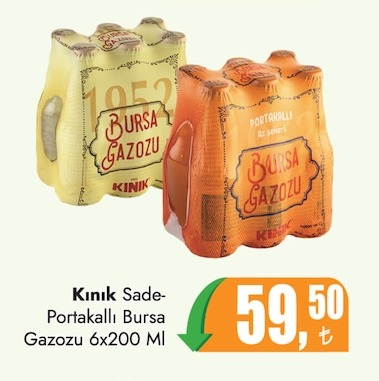 Kınık Sade-Portakallı Bursa Gazozu 6X200 Ml