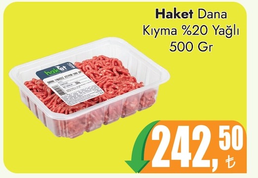 Haket Dana Kıyma %20 Yağlı 500 Gr