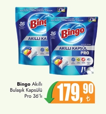 Bingo Akıllı Bulaşık Kapsülü Pro 36'Lı