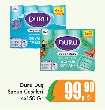 Duru Duş Sabun Çeşitleri 4X150 Gr