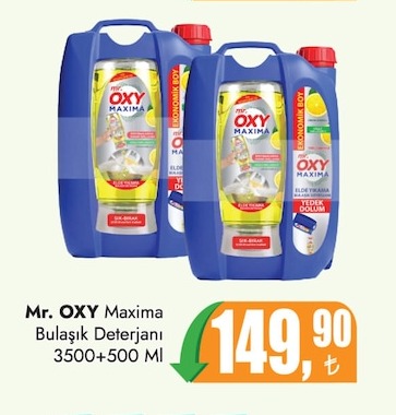 Mr. Oxy Maxima Bulaşık Deterjanı 3500+500 Ml