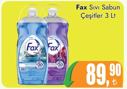 Fax Sıvı Sabun Çeşitleri 3 Lt