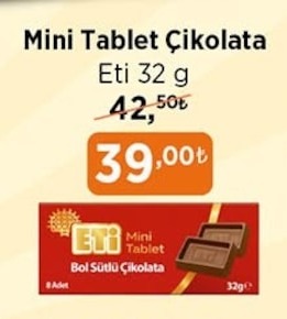 Eti Mini Tablet Çikolata 32 G