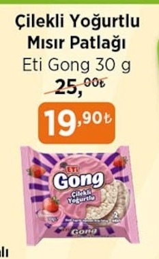 Eti Gong Çilekli Yoğurtlu Mısır Patlağı 30 G