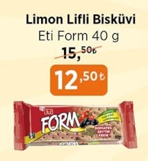 Eti Form Limon Lifli Bisküvi 40 G