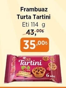 Eti Frambuaz Turta Tartini 114G