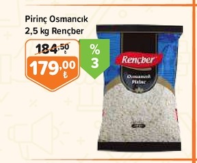Rençber Osmancık Pirinç 2,5Kg