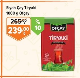 Siyah Çay Tiryaki 1000 G Ofçay