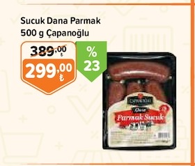 Sucuk Dana Parmak 500 G Çapanoğlu