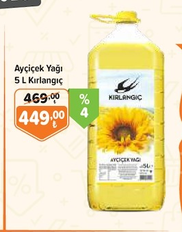 Ayçiçek Yağı 5 L Kırlangıç