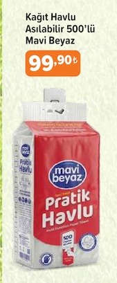 Kağıt Havlu Asılabilir 500'Lü