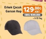 Erkek Cocuk Garson Kep 9-15 Yas