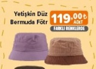 Yetiskin Duz Bermuda Fotr
